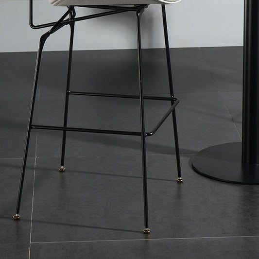 Industrial Footrest Low Back Barstool Matte Finish Leather Milk Tea Shop Stool Clearhalo 'Bar Furniture' 'Bar Stools' 'bar_stools' 'furn' 'furn_bar_stools' 'Furniture' 'furniture_bar_stools' 'Kitchen & Dining Furniture' 4807840