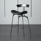 Industrial Footrest Low Back Barstool Matte Finish Leather Milk Tea Shop Stool Clearhalo 'Bar Furniture' 'Bar Stools' 'bar_stools' 'furn' 'furn_bar_stools' 'Furniture' 'furniture_bar_stools' 'Kitchen & Dining Furniture' 4807853