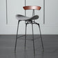 Industrial Footrest Low Back Barstool Matte Finish Leather Milk Tea Shop Stool Clearhalo 'Bar Furniture' 'Bar Stools' 'bar_stools' 'furn' 'furn_bar_stools' 'Furniture' 'furniture_bar_stools' 'Kitchen & Dining Furniture' 4807855