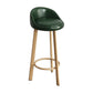 Glam Reception Upholstered Stool Matte Finish Round Footrest Stool Blackish Green Natural 1 Piece Clearhalo 'Bar Furniture' 'Bar Stools' 'bar_stools' 'furn' 'furn_bar_stools' 'Furniture' 'furniture_bar_stools' 'Kitchen & Dining Furniture' 4807900