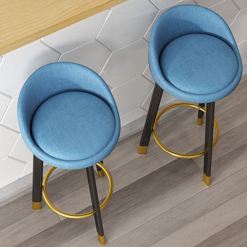 Glam Reception Upholstered Stool Matte Finish Round Footrest Stool Clearhalo 'Bar Furniture' 'Bar Stools' 'bar_stools' 'furn' 'furn_bar_stools' 'Furniture' 'furniture_bar_stools' 'Kitchen & Dining Furniture' 4807903