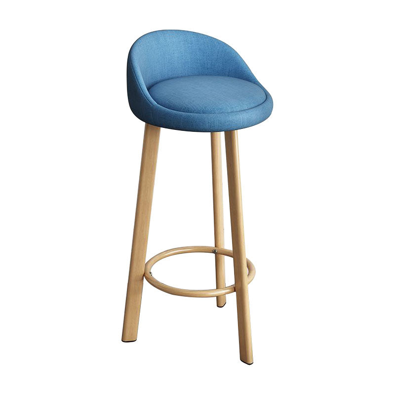 Glam Reception Upholstered Stool Matte Finish Round Footrest Stool Lake Blue Natural 1 Piece Clearhalo 'Bar Furniture' 'Bar Stools' 'bar_stools' 'furn' 'furn_bar_stools' 'Furniture' 'furniture_bar_stools' 'Kitchen & Dining Furniture' 4807904