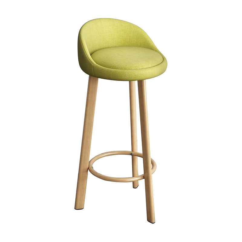 Glam Reception Upholstered Stool Matte Finish Round Footrest Stool Green Natural 1 Piece Clearhalo 'Bar Furniture' 'Bar Stools' 'bar_stools' 'furn' 'furn_bar_stools' 'Furniture' 'furniture_bar_stools' 'Kitchen & Dining Furniture' 4807907