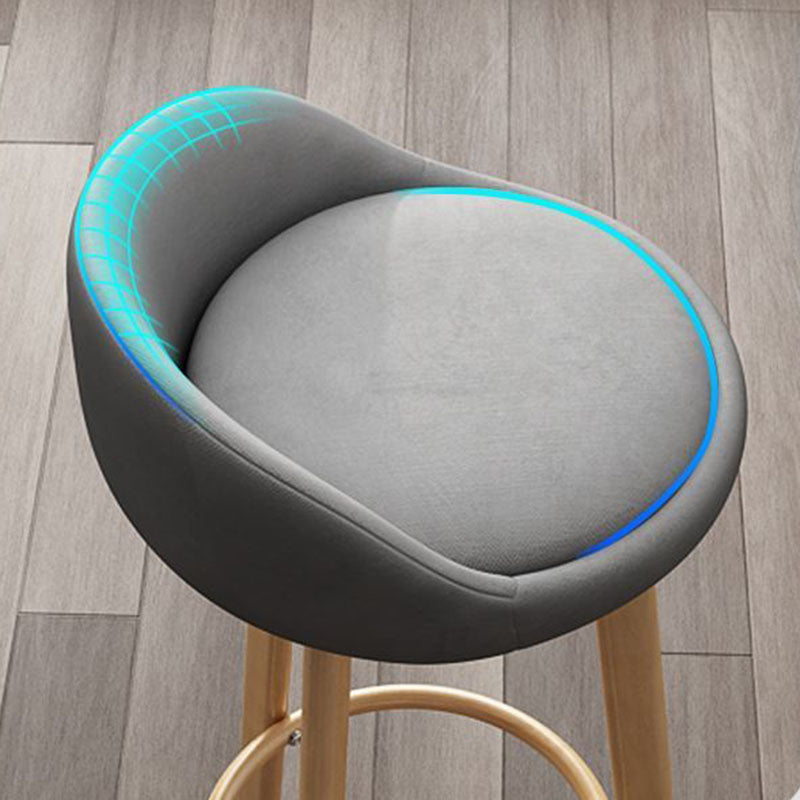 Glam Reception Upholstered Stool Matte Finish Round Footrest Stool Clearhalo 'Bar Furniture' 'Bar Stools' 'bar_stools' 'furn' 'furn_bar_stools' 'Furniture' 'furniture_bar_stools' 'Kitchen & Dining Furniture' 4807908