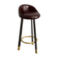 Glam Reception Upholstered Stool Matte Finish Round Footrest Stool Brown Black 1 Piece Clearhalo 'Bar Furniture' 'Bar Stools' 'bar_stools' 'furn' 'furn_bar_stools' 'Furniture' 'furniture_bar_stools' 'Kitchen & Dining Furniture' 4807914