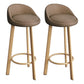 Glam Reception Upholstered Stool Matte Finish Round Footrest Stool Coffee Natural 2 Piece Set Clearhalo 'Bar Furniture' 'Bar Stools' 'bar_stools' 'furn' 'furn_bar_stools' 'Furniture' 'furniture_bar_stools' 'Kitchen & Dining Furniture' 4807931