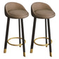 Glam Reception Upholstered Stool Matte Finish Round Footrest Stool Coffee Black 2 Piece Set Clearhalo 'Bar Furniture' 'Bar Stools' 'bar_stools' 'furn' 'furn_bar_stools' 'Furniture' 'furniture_bar_stools' 'Kitchen & Dining Furniture' 4807939