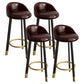 Glam Reception Upholstered Stool Matte Finish Round Footrest Stool Brown Black 4 Piece Set Clearhalo 'Bar Furniture' 'Bar Stools' 'bar_stools' 'furn' 'furn_bar_stools' 'Furniture' 'furniture_bar_stools' 'Kitchen & Dining Furniture' 4807949