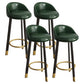 Glam Reception Upholstered Stool Matte Finish Round Footrest Stool Blackish Green Black 4 Piece Set Clearhalo 'Bar Furniture' 'Bar Stools' 'bar_stools' 'furn' 'furn_bar_stools' 'Furniture' 'furniture_bar_stools' 'Kitchen & Dining Furniture' 4807950