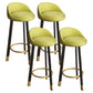 Glam Reception Upholstered Stool Matte Finish Round Footrest Stool Green Black 4 Piece Set Clearhalo 'Bar Furniture' 'Bar Stools' 'bar_stools' 'furn' 'furn_bar_stools' 'Furniture' 'furniture_bar_stools' 'Kitchen & Dining Furniture' 4807954
