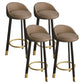 Glam Reception Upholstered Stool Matte Finish Round Footrest Stool Coffee Black 4 Piece Set Clearhalo 'Bar Furniture' 'Bar Stools' 'bar_stools' 'furn' 'furn_bar_stools' 'Furniture' 'furniture_bar_stools' 'Kitchen & Dining Furniture' 4807955