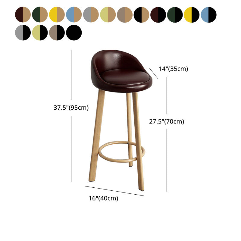 Glam Reception Upholstered Stool Matte Finish Round Footrest Stool Clearhalo 'Bar Furniture' 'Bar Stools' 'bar_stools' 'furn' 'furn_bar_stools' 'Furniture' 'furniture_bar_stools' 'Kitchen & Dining Furniture' 4807957