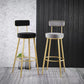 Scandinavian Round Armless Counter Stools Upholstered Bar Stools for Home Clearhalo 'Bar Furniture' 'Bar Stools' 'bar_stools' 'furn' 'furn_bar_stools' 'Furniture' 'furniture_bar_stools' 'Kitchen & Dining Furniture' 4807960