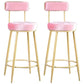 Scandinavian Round Armless Counter Stools Upholstered Bar Stools for Home Pink 2 Piece Set Clearhalo 'Bar Furniture' 'Bar Stools' 'bar_stools' 'furn' 'furn_bar_stools' 'Furniture' 'furniture_bar_stools' 'Kitchen & Dining Furniture' 4807967
