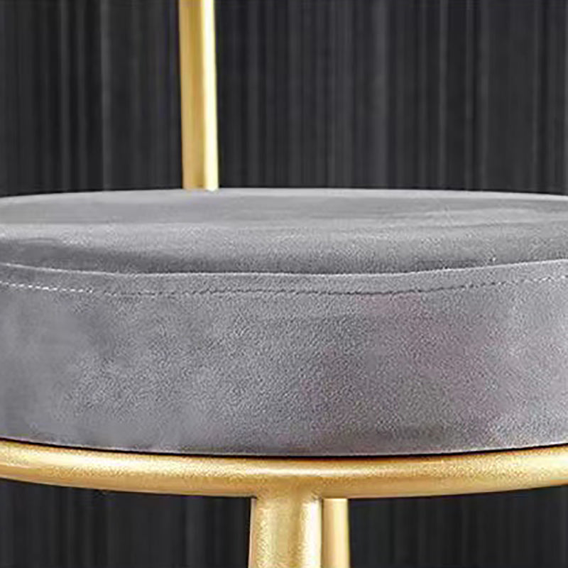 Scandinavian Round Armless Counter Stools Upholstered Bar Stools for Home Clearhalo 'Bar Furniture' 'Bar Stools' 'bar_stools' 'furn' 'furn_bar_stools' 'Furniture' 'furniture_bar_stools' 'Kitchen & Dining Furniture' 4807971