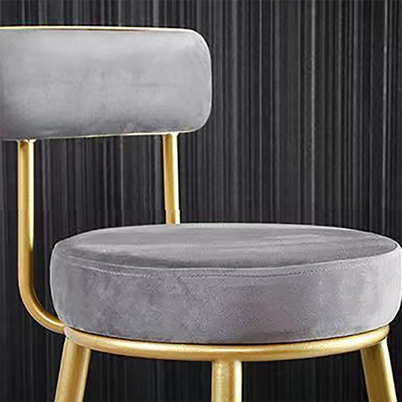 Scandinavian Round Armless Counter Stools Upholstered Bar Stools for Home Clearhalo 'Bar Furniture' 'Bar Stools' 'bar_stools' 'furn' 'furn_bar_stools' 'Furniture' 'furniture_bar_stools' 'Kitchen & Dining Furniture' 4807972