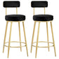 Scandinavian Round Armless Counter Stools Upholstered Bar Stools for Home Black 2 Piece Set Clearhalo 'Bar Furniture' 'Bar Stools' 'bar_stools' 'furn' 'furn_bar_stools' 'Furniture' 'furniture_bar_stools' 'Kitchen & Dining Furniture' 4807978