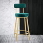 Scandinavian Round Armless Counter Stools Upholstered Bar Stools for Home Green 1 Piece Clearhalo 'Bar Furniture' 'Bar Stools' 'bar_stools' 'furn' 'furn_bar_stools' 'Furniture' 'furniture_bar_stools' 'Kitchen & Dining Furniture' 4807980