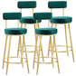 Scandinavian Round Armless Counter Stools Upholstered Bar Stools for Home Green 4 Piece Set Clearhalo 'Bar Furniture' 'Bar Stools' 'bar_stools' 'furn' 'furn_bar_stools' 'Furniture' 'furniture_bar_stools' 'Kitchen & Dining Furniture' 4807982