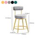 Scandinavian Round Armless Counter Stools Upholstered Bar Stools for Home Clearhalo 'Bar Furniture' 'Bar Stools' 'bar_stools' 'furn' 'furn_bar_stools' 'Furniture' 'furniture_bar_stools' 'Kitchen & Dining Furniture' 4807998