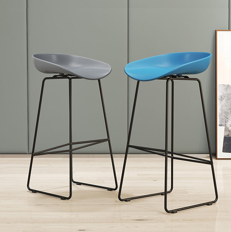 Modern Style Acrylic Counter Barstools for Home Bucket Low Back Stools Clearhalo 'Bar Furniture' 'Bar Stools' 'bar_stools' 'furn' 'furn_bar_stools' 'Furniture' 'furniture_bar_stools' 'Kitchen & Dining Furniture' 4808001