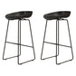 Modern Style Acrylic Counter Barstools for Home Bucket Low Back Stools Black 2 Piece Set Clearhalo 'Bar Furniture' 'Bar Stools' 'bar_stools' 'furn' 'furn_bar_stools' 'Furniture' 'furniture_bar_stools' 'Kitchen & Dining Furniture' 4808002