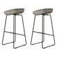 Modern Style Acrylic Counter Barstools for Home Bucket Low Back Stools Grey 2 Piece Set Clearhalo 'Bar Furniture' 'Bar Stools' 'bar_stools' 'furn' 'furn_bar_stools' 'Furniture' 'furniture_bar_stools' 'Kitchen & Dining Furniture' 4808005
