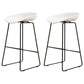Modern Style Acrylic Counter Barstools for Home Bucket Low Back Stools White 2 Piece Set Clearhalo 'Bar Furniture' 'Bar Stools' 'bar_stools' 'furn' 'furn_bar_stools' 'Furniture' 'furniture_bar_stools' 'Kitchen & Dining Furniture' 4808008