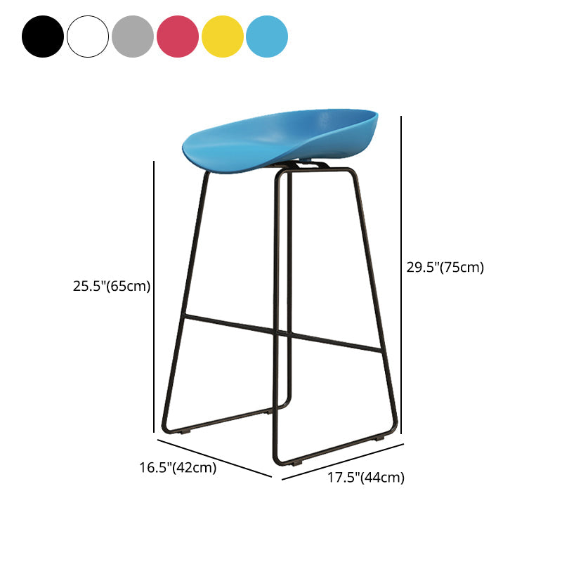 Modern Style Acrylic Counter Barstools for Home Bucket Low Back Stools Clearhalo 'Bar Furniture' 'Bar Stools' 'bar_stools' 'furn' 'furn_bar_stools' 'Furniture' 'furniture_bar_stools' 'Kitchen & Dining Furniture' 4808015