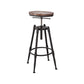 Industrial Footrest Adjustable Height Barstool Brown Pine Home Stool Wood Backless 1 Piece Clearhalo 'Bar Furniture' 'Bar Stools' 'bar_stools' 'furn' 'furn_bar_stools' 'Furniture' 'furniture_bar_stools' 'Kitchen & Dining Furniture' 4808071