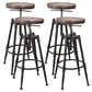 Industrial Footrest Adjustable Height Barstool Brown Pine Home Stool Wood Backless 4 Piece Set Clearhalo 'Bar Furniture' 'Bar Stools' 'bar_stools' 'furn' 'furn_bar_stools' 'Furniture' 'furniture_bar_stools' 'Kitchen & Dining Furniture' 4808075