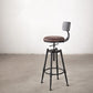 Industrial Footrest Adjustable Height Barstool Brown Pine Home Stool Leather With Back 1 Piece Clearhalo 'Bar Furniture' 'Bar Stools' 'bar_stools' 'furn' 'furn_bar_stools' 'Furniture' 'furniture_bar_stools' 'Kitchen & Dining Furniture' 4808077