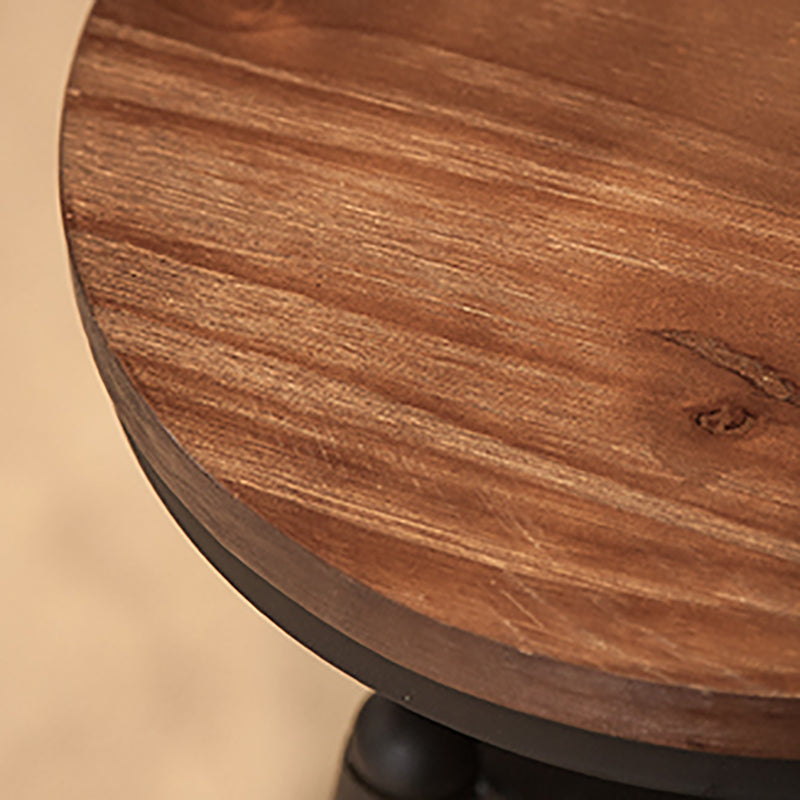 Industrial Footrest Adjustable Height Barstool Brown Pine Home Stool Clearhalo 'Bar Furniture' 'Bar Stools' 'bar_stools' 'furn' 'furn_bar_stools' 'Furniture' 'furniture_bar_stools' 'Kitchen & Dining Furniture' 4808078