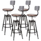 Industrial Footrest Adjustable Height Barstool Brown Pine Home Stool Wood With Back 4 Piece Set Clearhalo 'Bar Furniture' 'Bar Stools' 'bar_stools' 'furn' 'furn_bar_stools' 'Furniture' 'furniture_bar_stools' 'Kitchen & Dining Furniture' 4808085