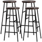 Modern Footrest Backless Barstool Matte Finish Oak Wood Coffee Shop Stool Dark Brown Black 4 Piece Set Clearhalo 'Bar Furniture' 'Bar Stools' 'bar_stools' 'furn' 'furn_bar_stools' 'Furniture' 'furniture_bar_stools' 'Kitchen & Dining Furniture' 4808113