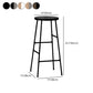 Modern Footrest Backless Barstool Matte Finish Oak Wood Coffee Shop Stool Clearhalo 'Bar Furniture' 'Bar Stools' 'bar_stools' 'furn' 'furn_bar_stools' 'Furniture' 'furniture_bar_stools' 'Kitchen & Dining Furniture' 4808114