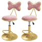 Scandinavian Style Adjustable Height Stools for Home Upholstered Bar Stools Pink 2 Piece Set Short Stool(22"H) Clearhalo 'Bar Furniture' 'Bar Stools' 'bar_stools' 'furn' 'furn_bar_stools' 'Furniture' 'furniture_bar_stools' 'Kitchen & Dining Furniture' 4808135