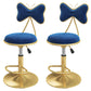 Scandinavian Style Adjustable Height Stools for Home Upholstered Bar Stools Blue 2 Piece Set Short Stool(22"H) Clearhalo 'Bar Furniture' 'Bar Stools' 'bar_stools' 'furn' 'furn_bar_stools' 'Furniture' 'furniture_bar_stools' 'Kitchen & Dining Furniture' 4808137