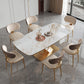Luxury Sintered Stone Top Dining Set Rectangle 1/2/5/6/7 Pieces Kitchen Table with Chairs Clearhalo 'Dining Room Sets' 'Dining Tables & Seating' 'dining_room_set' 'furn' 'furn_dining_room_set' 'Furniture' 'furniture_dining_room_set' 'Kitchen & Dining Furniture' 4808145