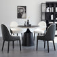 Modern Round Dinette Set 1/3/4/5/7 Pieces Sintered Stone Dining Table Set with Turntable 5 Pieces: Table, 4 Chairs Clearhalo 'Dining Room Sets' 'Dining Tables & Seating' 'dining_room_set' 'furn' 'furn_dining_room_set' 'Furniture' 'furniture_dining_room_set' 'Kitchen & Dining Furniture' 4808160