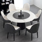 Modern Round Dinette Set 1/3/4/5/7 Pieces Sintered Stone Dining Table Set with Turntable 7 Pieces: Table, 6 Chairs Clearhalo 'Dining Room Sets' 'Dining Tables & Seating' 'dining_room_set' 'furn' 'furn_dining_room_set' 'Furniture' 'furniture_dining_room_set' 'Kitchen & Dining Furniture' 4808163
