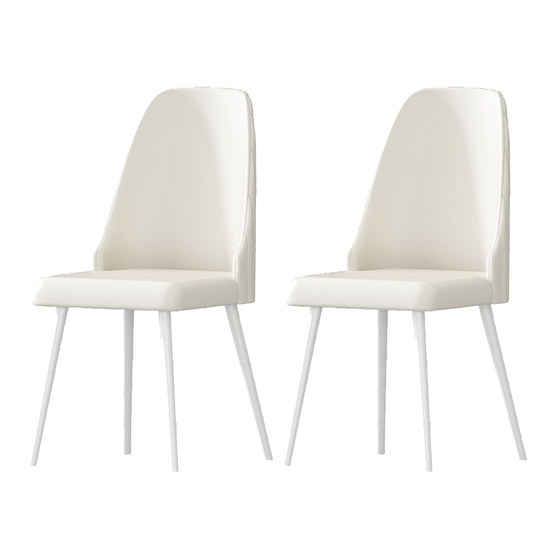 Designer Style Sintered Stone Dining Set Rectangle 1/2/5/7 Pieces Dining Table with Chairs 2 White Chairs Clearhalo 'Dining Room Sets' 'Dining Tables & Seating' 'dining_room_set' 'furn' 'furn_dining_room_set' 'Furniture' 'furniture_dining_room_set' 'Kitchen & Dining Furniture' 4808178