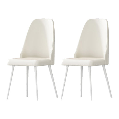 Designer Style Sintered Stone Dining Set Rectangle 1/2/5/7 Pieces Dining Table with Chairs 2 White Chairs Clearhalo 'Dining Room Sets' 'Dining Tables & Seating' 'dining_room_set' 'furn' 'furn_dining_room_set' 'Furniture' 'furniture_dining_room_set' 'Kitchen & Dining Furniture' 4808178