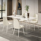 Designer Style Sintered Stone Dining Set Rectangle 1/2/5/7 Pieces Dining Table with Chairs Clearhalo 'Dining Room Sets' 'Dining Tables & Seating' 'dining_room_set' 'furn' 'furn_dining_room_set' 'Furniture' 'furniture_dining_room_set' 'Kitchen & Dining Furniture' 4808187