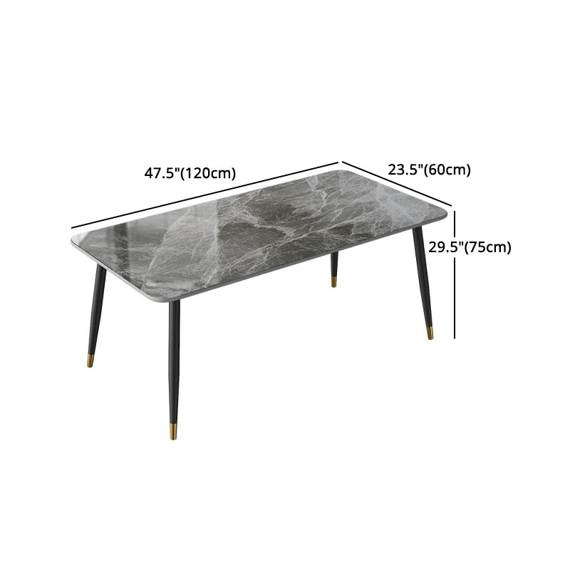 Designer Style Sintered Stone Top Dining Set 1/2/5/7 Pieces Dining Table with Chairs Clearhalo 'Dining Room Sets' 'Dining Tables & Seating' 'dining_room_set' 'furn' 'furn_dining_room_set' 'Furniture' 'furniture_dining_room_set' 'Kitchen & Dining Furniture' 4808232