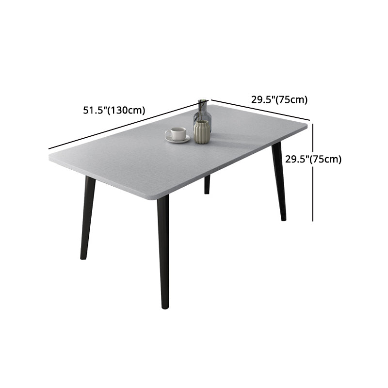 Modern Rectangle Dinette Set 1/3/4/5/6/7 Pieces Dining Table Set with Sintered Stone Top Clearhalo 'Dining Room Sets' 'Dining Tables & Seating' 'dining_room_set' 'furn' 'furn_dining_room_set' 'Furniture' 'furniture_dining_room_set' 'Kitchen & Dining Furniture' 4808256