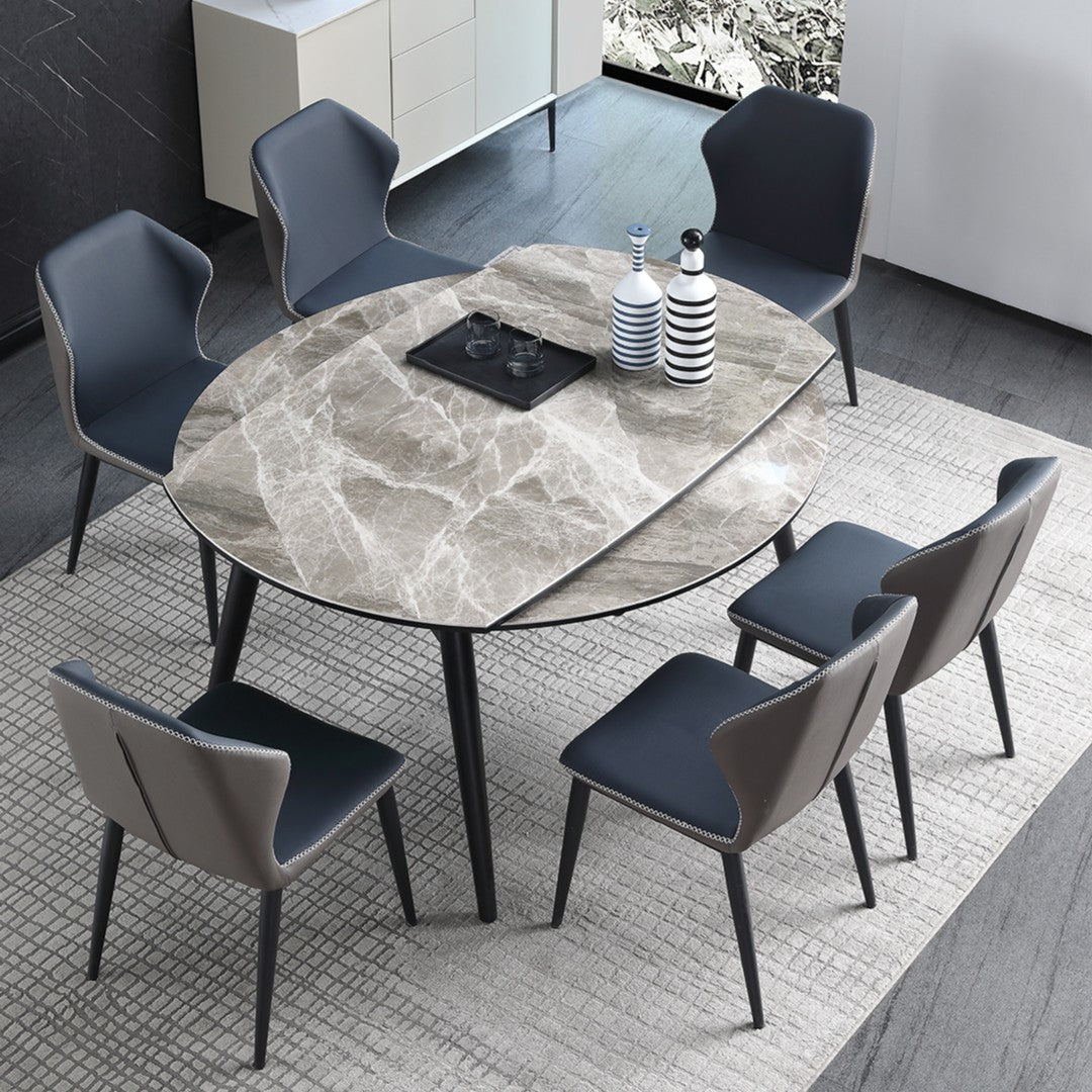 Modern Sintered Stone Dining Table Set 1/6 Pieces Dining Set for Home Clearhalo 'Dining Room Sets' 'Dining Tables & Seating' 'dining_room_set' 'furn' 'furn_dining_room_set' 'Furniture' 'furniture_dining_room_set' 'Kitchen & Dining Furniture' 4808264