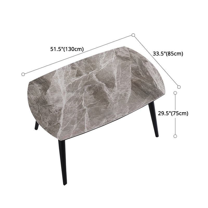 Modern Sintered Stone Dining Table Set 1/6 Pieces Dining Set for Home Clearhalo 'Dining Room Sets' 'Dining Tables & Seating' 'dining_room_set' 'furn' 'furn_dining_room_set' 'Furniture' 'furniture_dining_room_set' 'Kitchen & Dining Furniture' 4808277