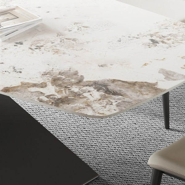 Modern Sintered Stone Dining Table Set 1/4/5/6/7 Pieces Dining Set for Home Clearhalo 'Dining Room Sets' 'Dining Tables & Seating' 'dining_room_set' 'furn' 'furn_dining_room_set' 'Furniture' 'furniture_dining_room_set' 'Kitchen & Dining Furniture' 4808285