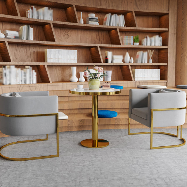 Glam Style Marble Dining Table 1/2/3/4/5 Pieces Dining Set for Home Use 3 Pieces: Table, 2 Chairs Clearhalo 'Dining Room Sets' 'Dining Tables & Seating' 'dining_room_set' 'furn' 'furn_dining_room_set' 'Furniture' 'furniture_dining_room_set' 'Kitchen & Dining Furniture' 4808295